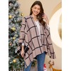 Moss Rose Women's Travel Gift Shawl Wrap Poncho Ruana Cape
