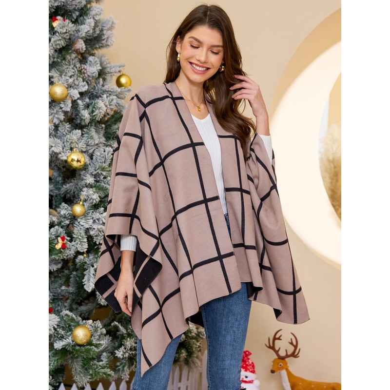 Moss Rose Women's Travel Gift Shawl Wrap Poncho Ruana Cape