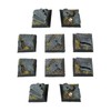 War World Gaming Fantasy Battlefield Rocky Square Bases x 10