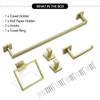 TNOMS Brushed Gold Towel Bar Set Bathroom Hardware Accessory Set,