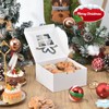 COTOPHER 18Pcs Christmas Cookie Boxes with Window, 6x6x3 inch White