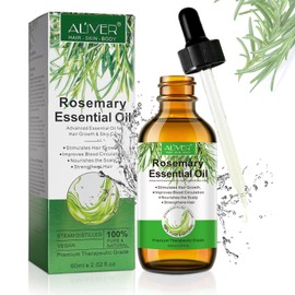 Rosemary Essential Oil for Hair Growth, Rosemary Oil Hair, Preventing Hair Loss and Promoting Hair Growth, for Growth Eyelashes, Nourishes the Scalp for Men and Women, 60 ml