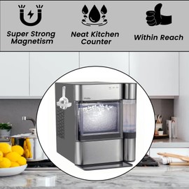 Strong Magnetic Ice Scoop Holder for GE Opal Nugget Ice Maker 1.0 & 2.0 – Perfectly Designed Bracket for Easy Access & Storage (Bracket Only)