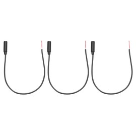 sourcing map 3pcs 3.5mm Female Jack to Bare Wire Open End Replacement TRS 3 Pole Stereo 1/8" Audio Cable Plug Jack for Earphone Headphone Cable Repair, 0.30m