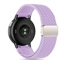 Folavii 18mm Magnetic Braided Nylon Band Compatible with Garmin Venu 3S/Venu 2S/Vivoactive 4S/Vivomove 3S/Forerunner 255S/Forerunner 265S, Quick Release Stretchy Strap for Women Men