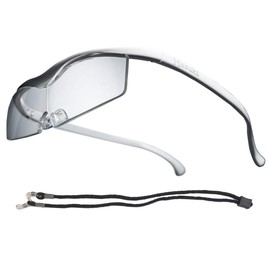 Hazuki Magnifier Compact, 1.6x, Clear Lens (9 Colors in Total) with Neck Strap and Neck Hanging (White) Birthday Gift
