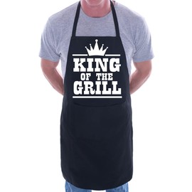 Print4U King Of The Grill BBQ Cooking Novelty Apron Black
