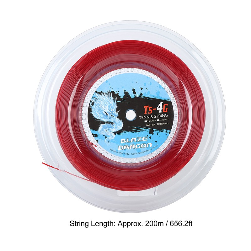 TS 4G 200m Reel Tennis String Line Polyester Tennis String
