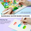 Ohuhu Markers 60 Colors Water-based Chisel & Brush Art Markers