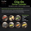 HomePrep Clip Colander, Anti-Slip, Sink Corner Strainer Machine Washable Drain,