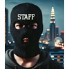 Staff Embroidered Ski Mask Law Enforcement Winter Cap (Black)