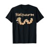 Funny Carpenter's Wooden Craft DIY Carpenters Woodworm T-Shirt, black