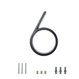 Weforu Modern House Number Sign, 4.92 Inch Door Numbers Signage Plaque Street Home Address Numerals Zinc Alloy 12cm (6)