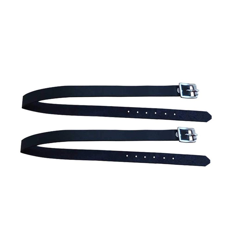 Faderr Equestrian Leather Spur Straps with Buckle, Solid Spur Strap