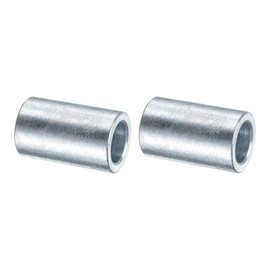 uxcell 2 Pcs Galvanized Steel Spacer 1/2" Bore x 3/4" OD x 1-1/4" Length, Unthreaded Standoff Bushing Plain Finish, Round Metal Spacer Fits M12 Screws Bolts