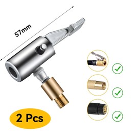 strrng 2Pcs Tire Air Chuck,Tire Chuck Locking tire Nozzle,Tyre Valve Air Pump Clip,Car Inflator Valve Connector,Suitable For Inflating Cars,Trucks,Motorcycles,Bicycles And Some Heavy Vehicles