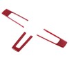 3Pcs Steering Wheel Frame Sticker Carbon Fiber Button Cover Trim