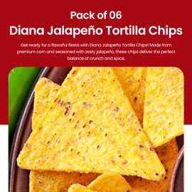 Diana Jalapeño Tortilla Chips 3.84oz (Pack of 6)
