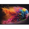 Ulmer Puzzleschmiede - Football Puzzle Volltreffer - Colourful Exploding Football