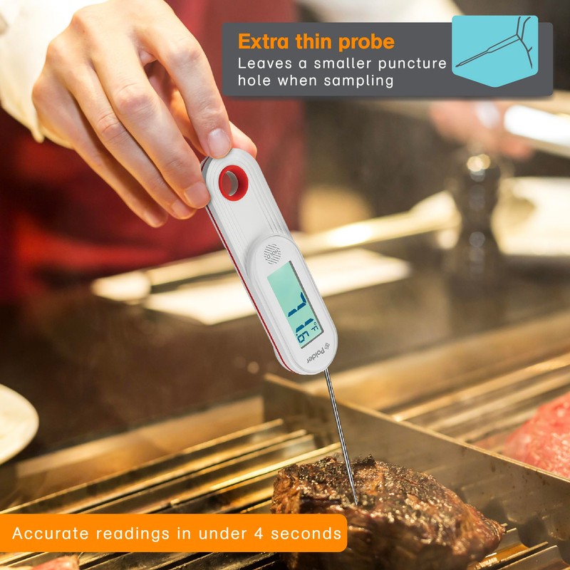 Polder Waterproof Instant Read Thermometer, Meat Thermometer for Cooking, Food