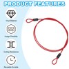 PATIKIL 1/8" Vinyl Coated Stainless Steel Cable with Loop 4ft(48")