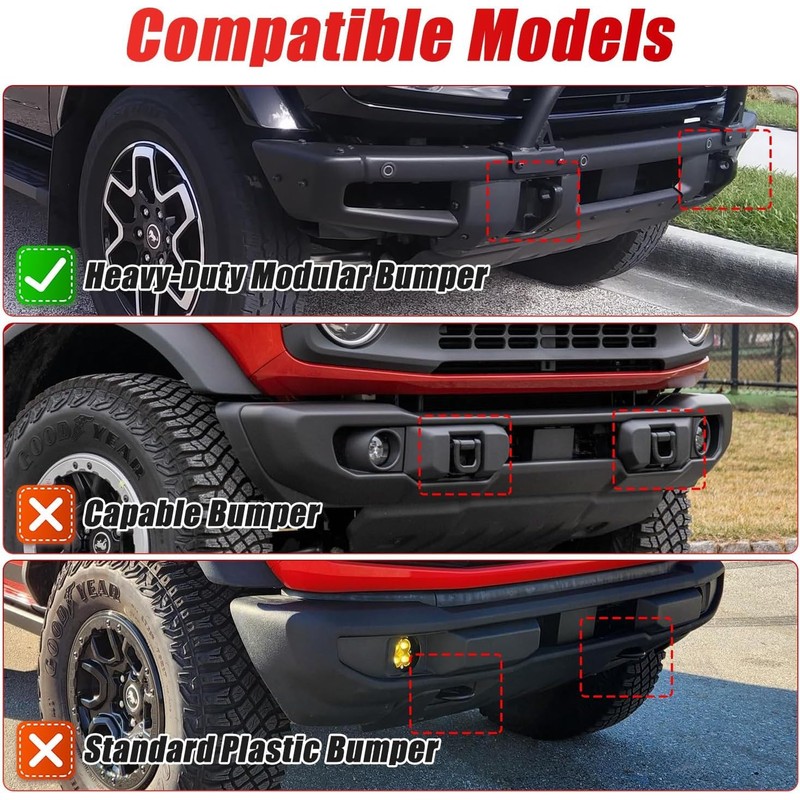 Front License Plate Holder Mount Compatible with 2021-2025 Ford Bronco