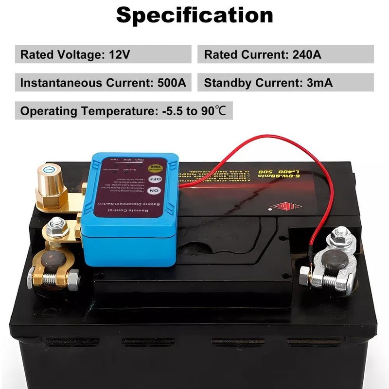 2025 New Upgraded 12V 240A Battery Kill Switch Remote Battery