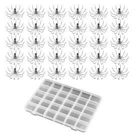 Saki&Masa Squid Jig Hook Octopus Hook Kanna Squid Fishing Stainless Steel Large Capacity 30 Pieces with Storage Case 15mm