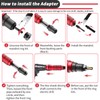 Beaspire Cordless Drill Electric Rivet Nut Drill Adapter Kit, Rivet