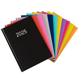 2025 Diary A5 Week to View Planner Organiser Hardback Cover with Ribbon Runs from January 2025 to December 2025 (Purple)