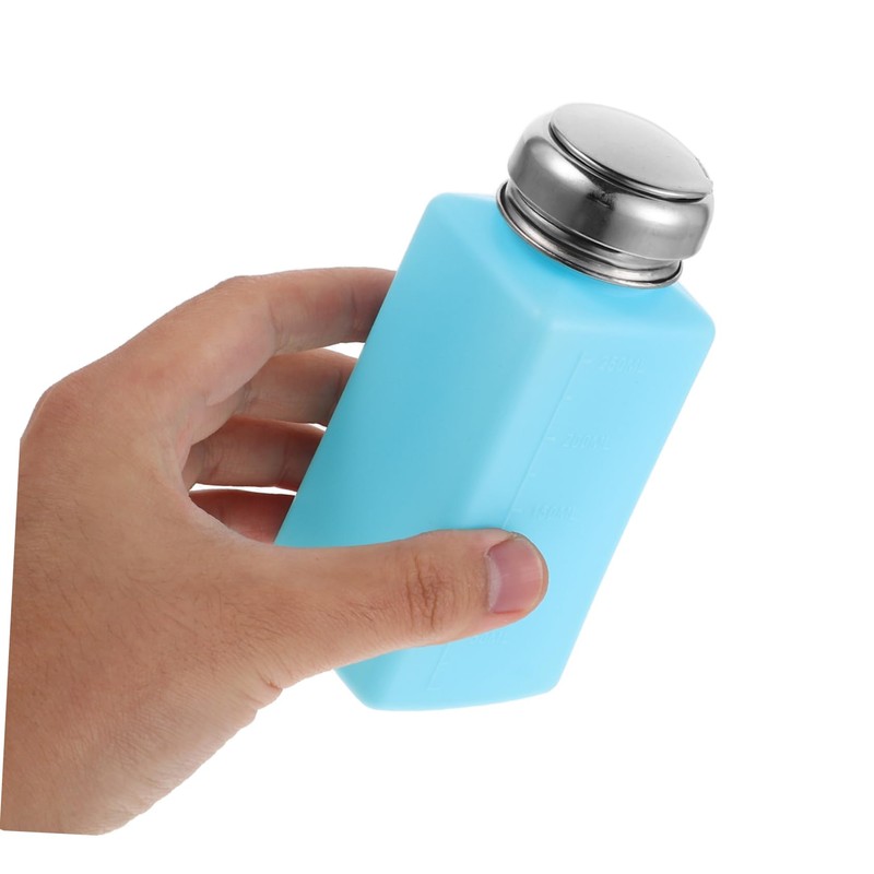 Ipetboom 2pcs Static Push Down Liquid Dispenser Bottles Refillable Press