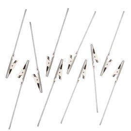 LURI 50 pk de cocodrilo clip de metal, porta tarjetas de presentacion de 4.05in. Se puede utilizar como tabla portapapeles clip, porta menu, invitaciones para boda clip, tarjetas de regalo clip y más