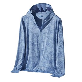 DMFU Rash Guard, Rash Hoodie, Men's, Summer Clothes, UV Protection, Cool, Cool to Touch, Lightweight, Breathable, Plain, Body Cover, Long Sleeve, Hooded, UPF50+, Summer, Outerwear, Sunburn Protection