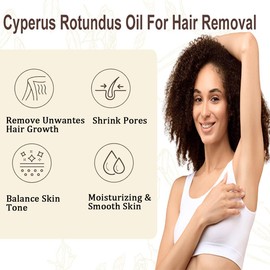 2 PCS Cyperus Rotundus Oil,Cyperus Rotundus Oil for Hair Removal,Reduces Unwanted Body Hair Growth,Moisturize Smooth Skin for All Skin Types for Women & Man (2.02 fl.oz)