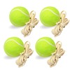 4 x Tennis Trainer Balls with Elastic Band Rebound, Single