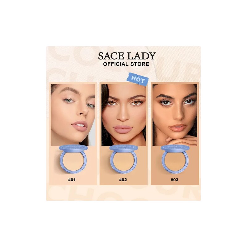 Sace Lady Maquillaje Polvo Compacto Fijador Matte+corrector