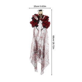 TOVINANNA Skull Hair Accessories Floral Headpiece Festival Headband Mexican Headband Veil Hair Accessory for Women