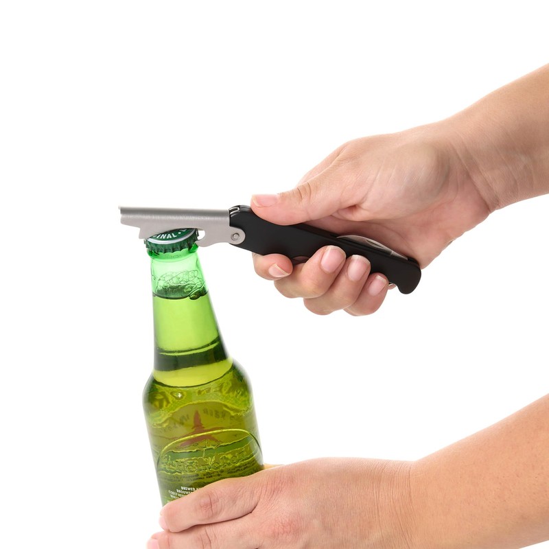 HIC Kitchen Bar Soft-Touch Waiter’s Corkscrew, For Natural and Synthetic