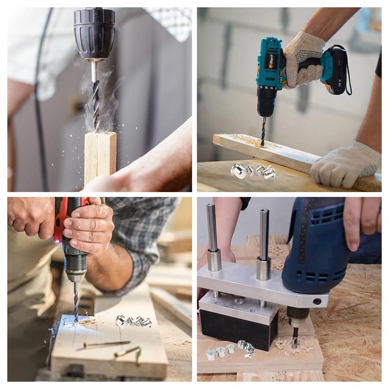 32 Pcs Dowel Centre Point Set, 6/8/10/12mm Dowel Pin Center