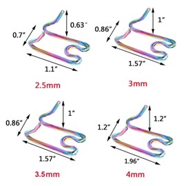 Dog Prong Collar Extra Links with Rubber Cups, Set of (7) Chrome Links, Steel Chrome Plated Dog Prong Training Collar Links,Dog Correction Collar Links