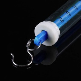 caralin Blue Spring Scale Balance Tubular 5N/500g Newton Dynamometer Clear Plastic for for Tension Measuremen