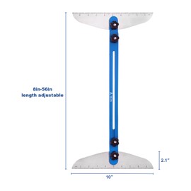 Peohud Stair Treads Gauge Template Tool, Metal Stairs Jig, Adjustable Stair Measuring Tool for Riser, Shelf, Cutting Drywall, and Partition