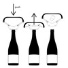 Leopold Vienna Champagne Bottle Opener Pressa, Stainless Steel Black, 3.3