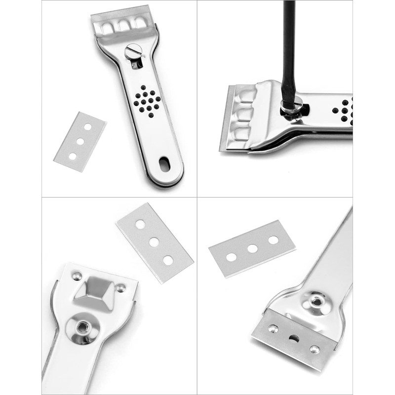 ieron Ceramic Hob Scraper, Stainless Steel Cleaning Glass Scrapers with