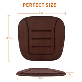 KAYI Car Seat Cushion, Memory Foam Car Seat Cushion, Anti Slip Rubber Bottom Car Seat Cushions for Driving, Suitable for Car and Office Chairs (Brown)