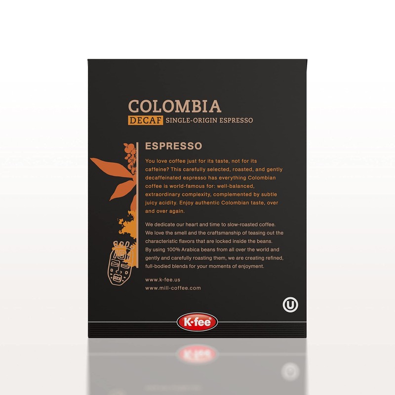 Mill Coffee Colombia Decaf Espresso K-fee® & Verismo* Compatible |