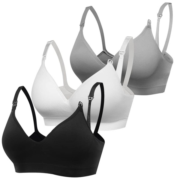 Derssity Women's Wireless Nursing Bra Comfy Sleeping Bra Soft Maternity
