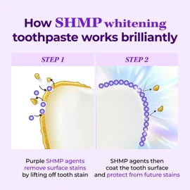 HIMALAYA PINKSALT Purple Whitening Toothpaste - Teeth Whitening, Deep Stain Remover with Fluoride, Plaque Remover, Appropriate for Sensitive Teeth, Peroxide Free - Vanilla Mint, 3.5 oz