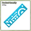 sourcing map 3pcs Multifunctional Geometric Rulers 15cm Metric and SAE