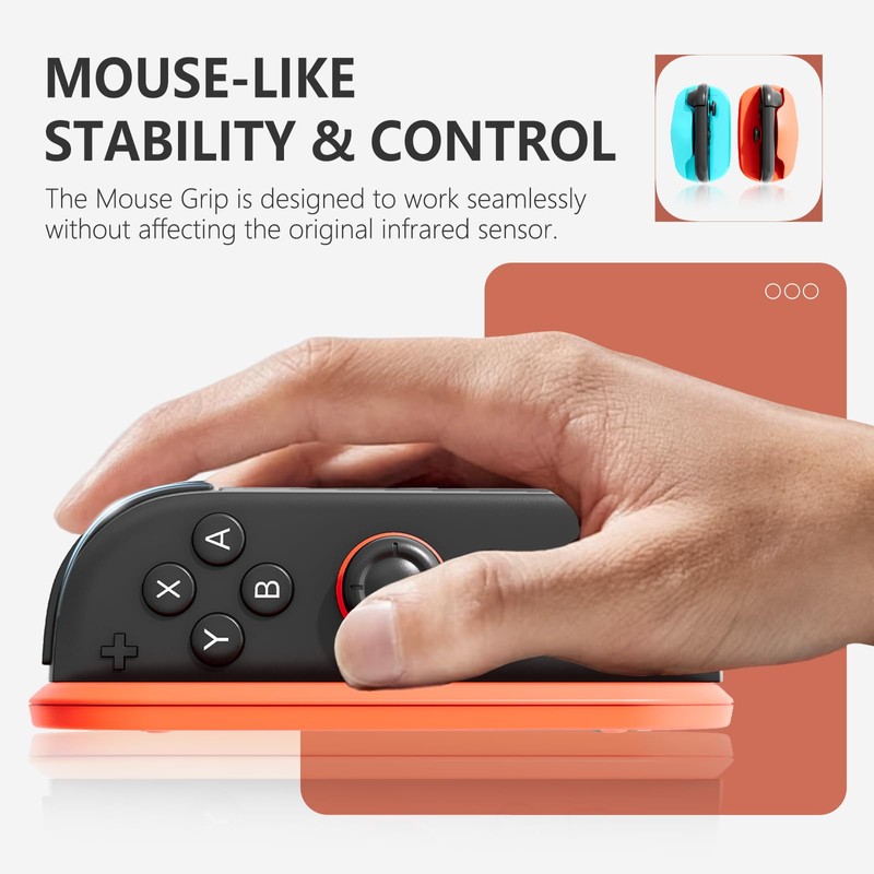 2 Pack Ergonomic FPS Mouse Grip for Nitendo Switch 2